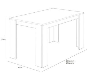 Mesa de comerdor extensible + 4 sillas