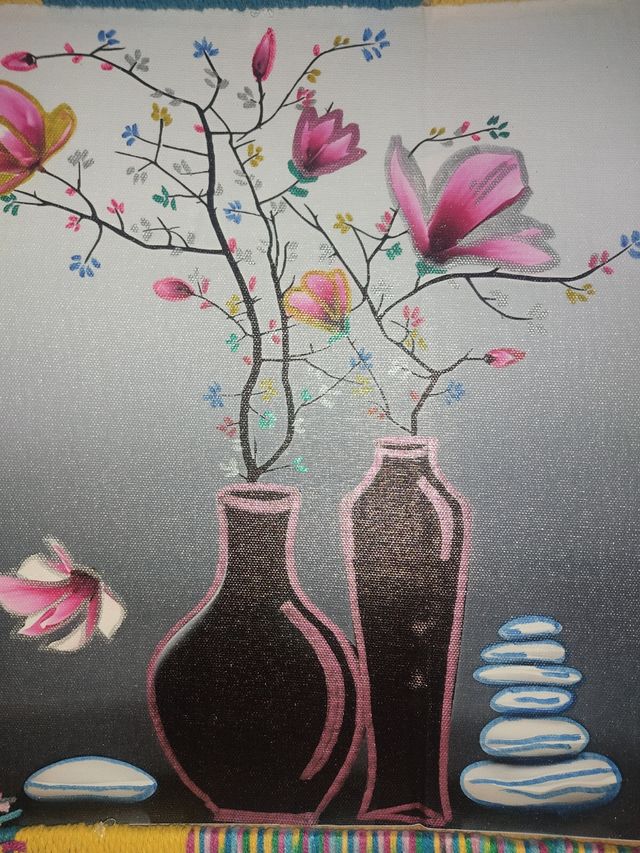 Rebaja Dúo lienzos vasijas originales