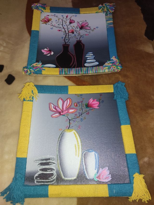 Rebaja Dúo lienzos vasijas originales