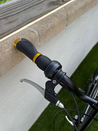 Bicicleta plegable MOMA de color negro.
