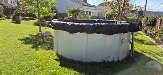Piscina desmontable  de  chapa.