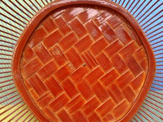 CAJA DE BAMBÚ HEXAGONAL