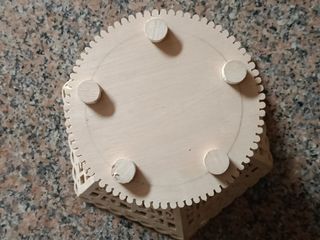 Frutero florero madera hecho a mano