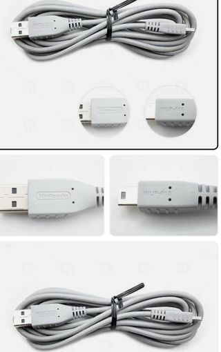 Cable de Carga de Nintendo Wii U Pro USB