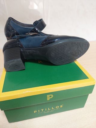 Zapato azul señora. Piel - charol. T36