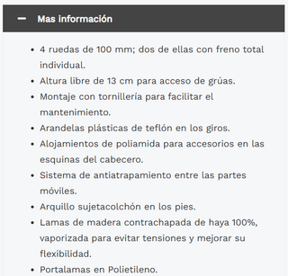 Cama articulada VITALIFT Gerialine con elevación