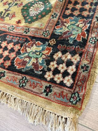 Alfombra India auténtica, hecha a mano 2,36 x 1,72