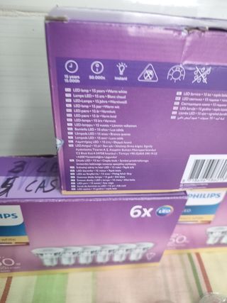 Bombilla led 4,6w tres caja cada una uni