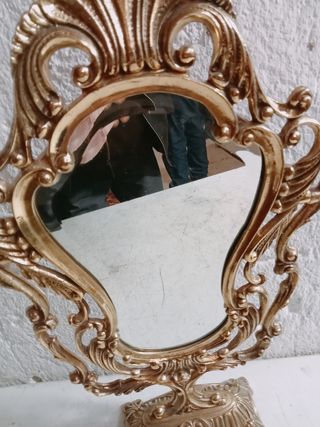 ANTIGUO ESPEJO ABATIBLE BRONCE B ESTADO