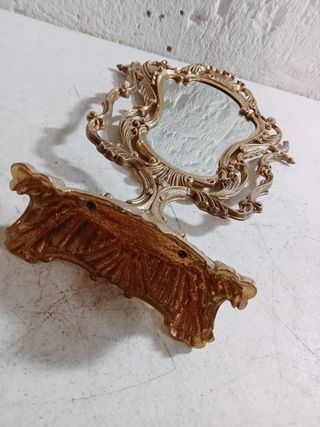ANTIGUO ESPEJO ABATIBLE BRONCE B ESTADO