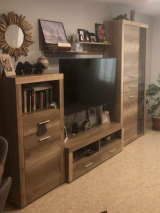 Mueble de salon color roble