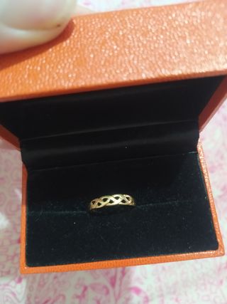 Anillo entrelazado oro 18k 
