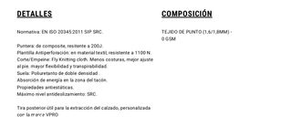 Zapatos seguridad Vpro Velilla n 40.