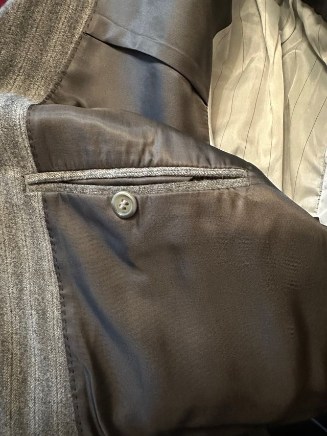 Giacca a righe verticali grigie Tagli 54.