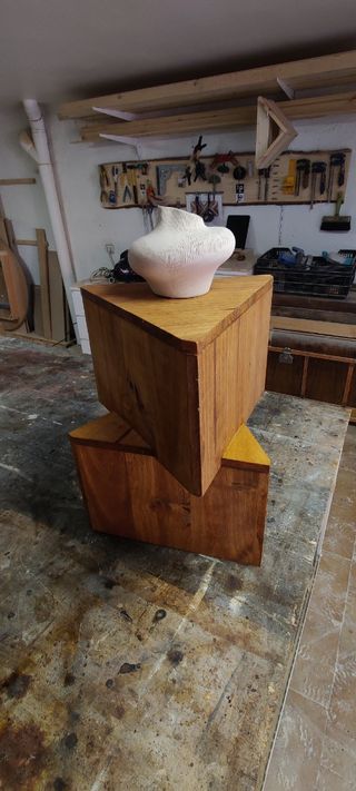 Mesa decorativa pedestal para decoración