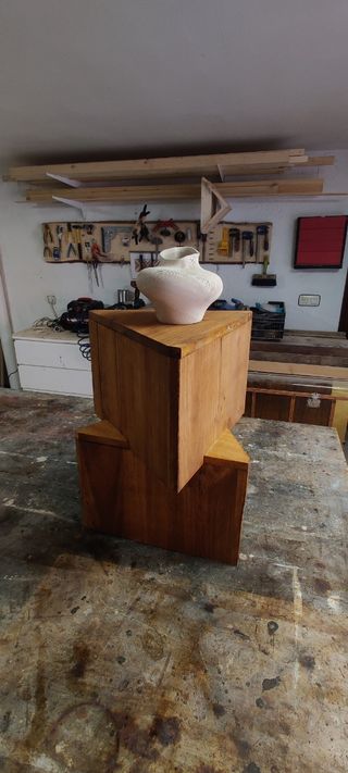Mesa decorativa pedestal para decoración