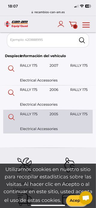 Faro foco bombardier rally ref. A33100179001