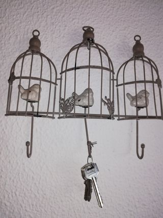 Decoración  percha llavero de pared para recibidor
