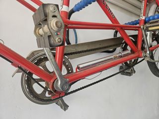Bicicleta tándem vintage roja marca Bottecchia