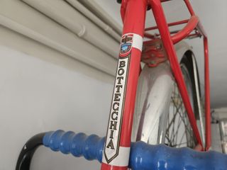 Bicicleta tándem vintage roja marca Bottecchia