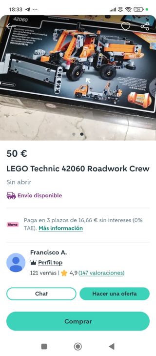 Lego technic42060 Roadwork crew