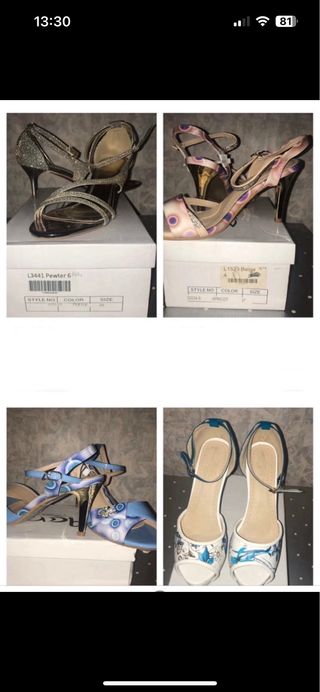 Lote de vestidos y zapatos