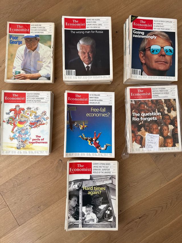 Revista The Economist: ejemplares años 1988/1995