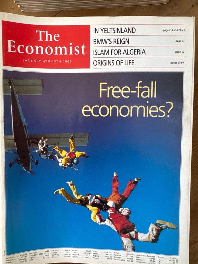 Revista The Economist: ejemplares años 1988/1995