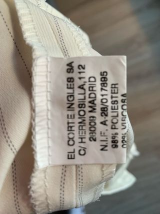 Pantalón de traje de El Corte Ingles