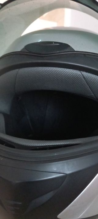 Casco moto BMW gris metalizado