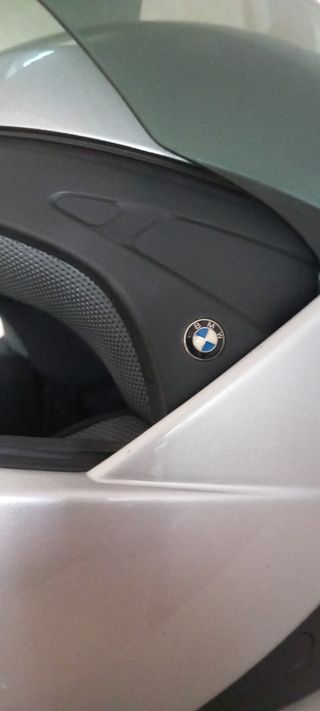 Casco moto BMW gris metalizado