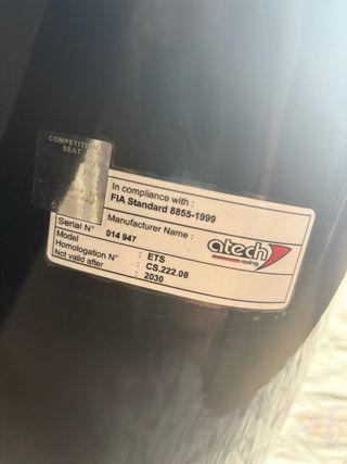 Asiento baquet atech