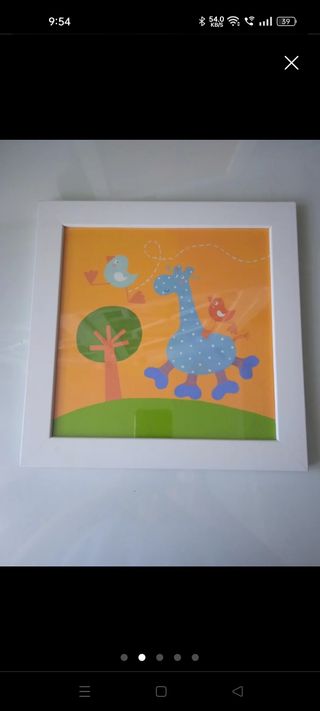 Cortinas infantil Ikea y cuadros