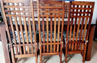 Set de mesa y 6 sillas, de teca ,sin estrenar