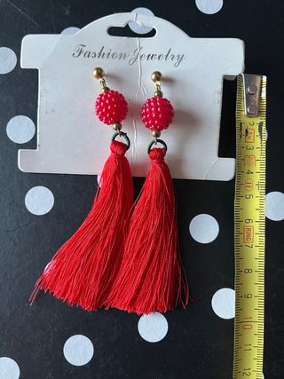 Pendientes rojos flamenca