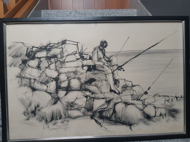 Joan Granados Llimona. Dibujo a carboncillo . 