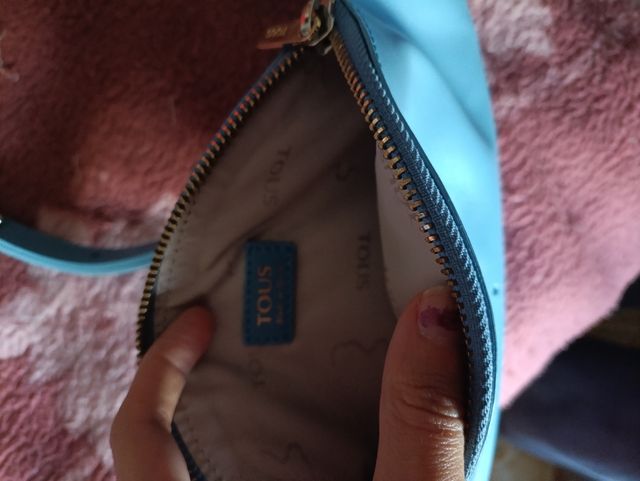 Borsa Tous in pelle blu