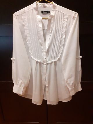 Camisa Blanca Estilo Romántico 