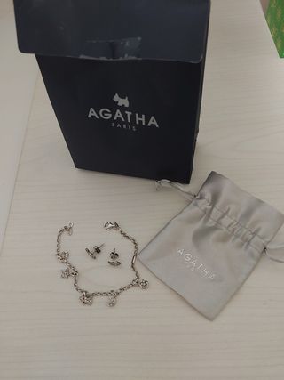 Pulsera y pendientes de Agatha 