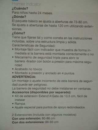 2 BARANDILLAS DE SEGURIDAD BABY DAN