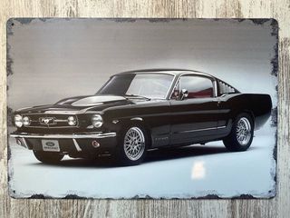 Cartel decoración coche mustang