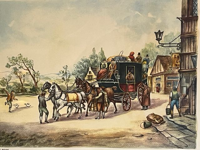 Cuadro con lámina enmarcada Lámina diligencia o carruaje