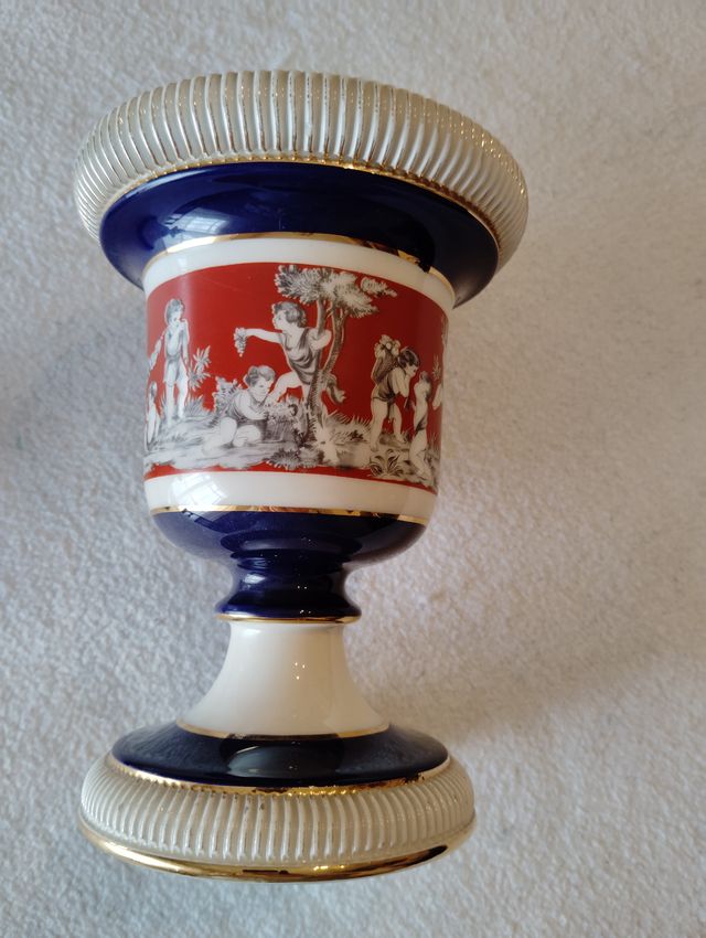 Jarrón con tapa  filo de oro. Firenze (Italia)