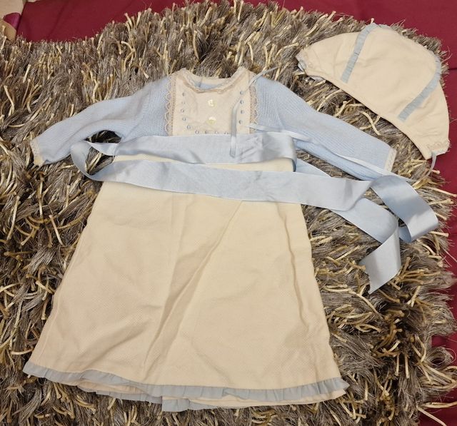 Vestido Faldón Yoedu Bautizo Talla 1 Mes Niño-a