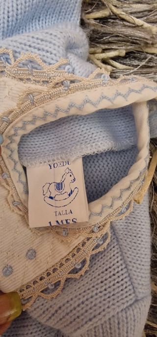 Vestido Faldón Yoedu Bautizo Talla 1 Mes Niño-a