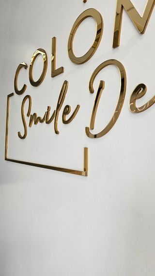 Letras 3D metacrilato oro espejo. Somos Fabricante