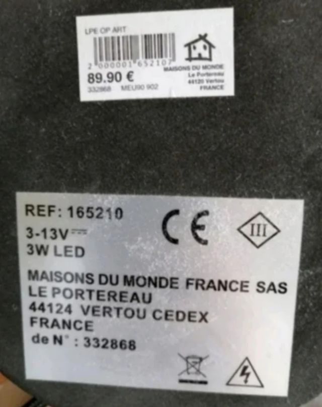 Lámpara mesa Maison du Monde