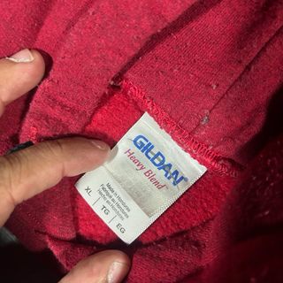 Vintage American Red Gildan “MAC Soccer” Hoodie  Size XL  blend