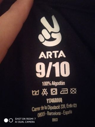 Camiseta Arta Game oficial talla 9/10