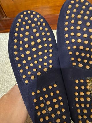 Mocasin de ante azul marino